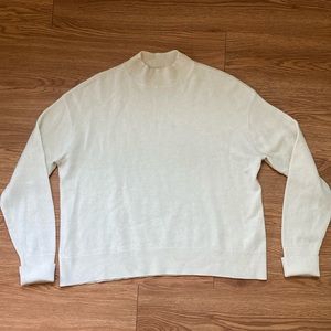 Everlane mock neck cream sweater